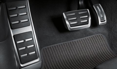 Top-mounted accelerator pedal layout